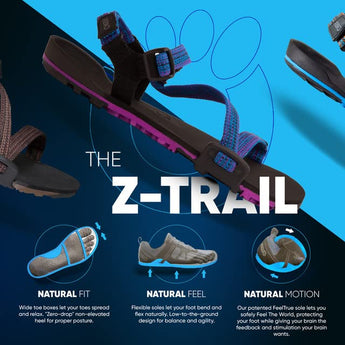 Xero Shoes Z-Trail - Women's Lightweight Hiking and Running Sandal - Barefoot-Inspired Minimalist Trail Sport Sandals