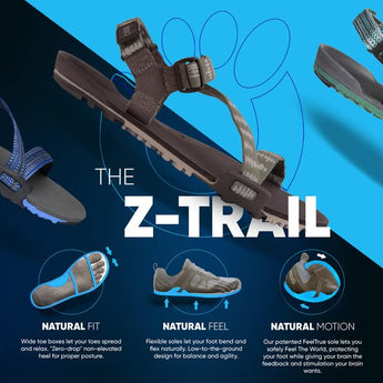 Xero Shoes Men's Z-Trail EV Sandals - Zero Drop, Lightweight Comfort & Protection