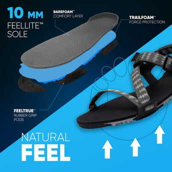 Xero Shoes Men's Z-Trail EV Sandals - Zero Drop, Lightweight Comfort & Protection