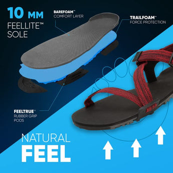 Xero Shoes Men's Z-Trail EV Sandals - Zero Drop, Lightweight Comfort & Protection