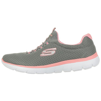 Skechers womens Summits Sneaker, Grey/Pink, 11 US