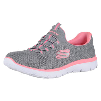 Skechers womens Summits Sneaker, Grey/Pink, 7.5 US