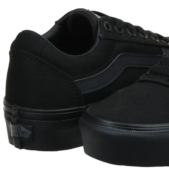 Vans Women's Ward Platform Sneaker, Canvas Black Black, 7.5