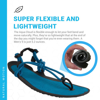 Xero Shoes Aqua Cloud, Minimalist Men’s Water Sandals with Extra-Grippy Sole