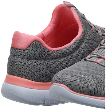 Skechers womens Summits Sneaker, Grey/Pink, 8.5 US