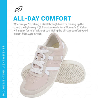 Xero Shoes Kelso Shoes for Women — Tennis, Walking, Work & Nursing Women's Shoes — Barefoot Feel, Zero Drop Heel, Wide Toe Box, Casual Minimalist Footwear