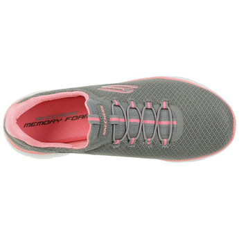 Skechers womens Summits Sneaker, Grey/Pink, 7 US