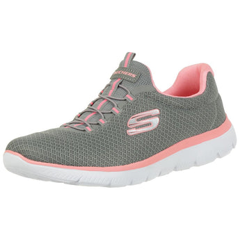 Skechers womens Summits Sneaker, Grey/Pink, 7 US