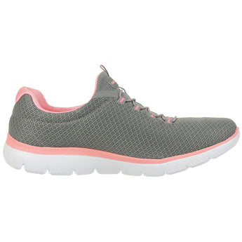 Skechers womens Summits Sneaker, Grey/Pink, 7 US