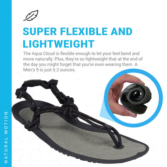 Xero Shoes Aqua Cloud, Minimalist Men’s Water Sandals with Extra-Grippy Sole