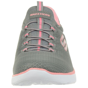 Skechers womens Summits Sneaker, Grey/Pink, 8 US