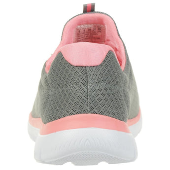 Skechers womens Summits Sneaker, Grey/Pink, 11 US