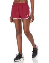 adidas Women's Marathon 20 Shorts, Legacy Burgundy/White, X-Small