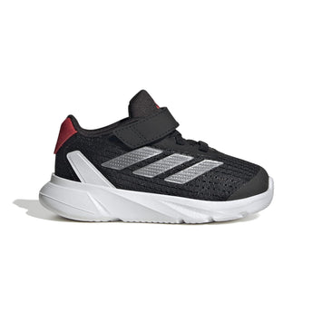 adidas Kids Duramo SL Elastic Lace Sneaker, Core Black/Iron Metallic/Better Scarlet, 6.5 US Unisex Toddler