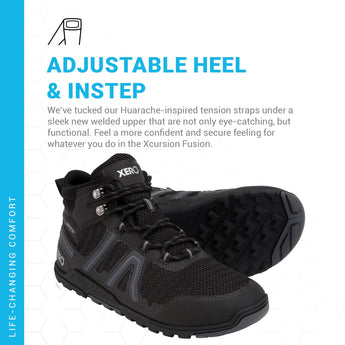 Xero Shoes Xcursion Fusion Men's Hiking Boots ? As seen on Shark Tank, Zero Drop, Lightweight, Wide Toe Box, Waterproof Hiking Boots for Men ? Black Titanium, Size 12.5