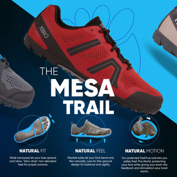 Xero Shoes Men's Mesa Trail II Shoe - Lightweight Barefoot Trail Runner