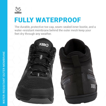 Xero Shoes Xcursion Fusion Men's Hiking Boots ? As seen on Shark Tank, Zero Drop, Lightweight, Wide Toe Box, Waterproof Hiking Boots for Men ? Black Titanium, Size 12.5