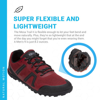 Xero Shoes Men's Mesa Trail II Shoe - Lightweight Barefoot Trail Runner