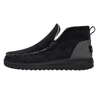 Hey Dude Women's Denny Suede Black Size 6 | Women’s Shoes | Women’s Casual Boots | Comfortable & Light-Weight