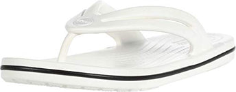 Crocs Unisex Crocband Flip Flops, White, Numeric_5 US Women