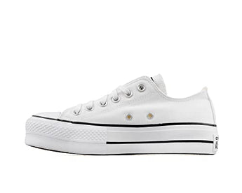 Converse Women's Chuck Taylor All Star Lift Sneakers, White/Black/White, 5 Medium US