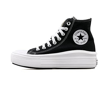 Converse Women's Chuck Taylor All Star High Platform CTAS, Black/Natural Ivory/White, 7 Medium US