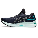 ASICS Women's Gel-Nimbus 24 Running Shoes, 7, Black/Soothing SEA