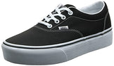 Vans Women's Doheny Platform Sneaker, Black Canvas Black White 187, 5.5