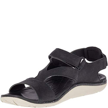 Merrell womens Trailway Backstrap Leather, BLACK, 7, medium