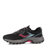 Saucony womens Excursion Tr16 Trail Running Shoe, Black/Fuchsia, 8.5 US