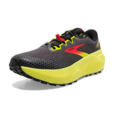 Brooks Men’s Caldera 6 Trail Running Shoe - Black/Fiery Red/Blazing Yellow - 11 Medium