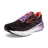 Brooks Women's Glycerin GTS 20 Supportive Running Shoe - Black/Bellflower/Fiesta - 8 Medium