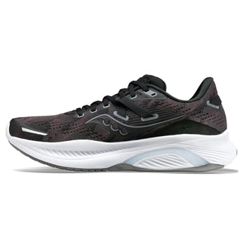 Saucony Women's Guide 16 Sneaker, Black/White, 9 Wide