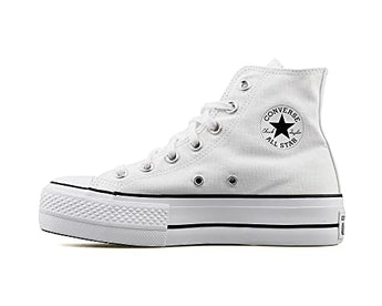Converse Women's Chuck Taylor All Star Lift High Top Sneakers, White/Black/White, 7 Medium US