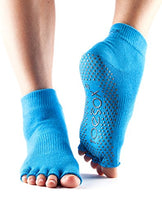 toesox Women's Grip Full Toe Ankle Socks, X-Small, Skydiver