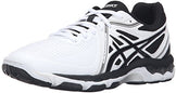 ASICS Women's Gel-Netburner Ballistic Volleyball Shoe, White/Black/Silver, 6.5 M US