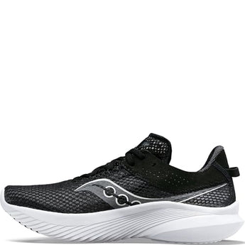 Saucony Women's Kinvara 14 Sneaker, Black/White, 6 Wide