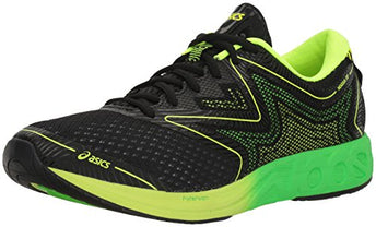 ASICS Men's Noosa Ff Running Shoe, Black/Green Gecko/Safety Yellow, 8 M US