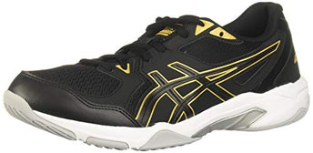 ASICS Men's Gel-Rocket 10 Indoor Court Shoes, 9, Black/Pure Gold