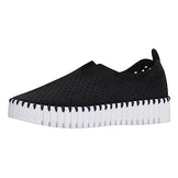 ILSE JACOBSEN HORNBÆK Women’s Tulip 3373|Platform| Slip-On | Low Top| Black | 9 M US