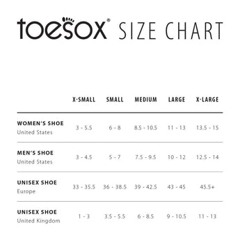 toesox Women's Zoe Performance Five Toe Compression Toesocks, Large, 4AM Daylight
