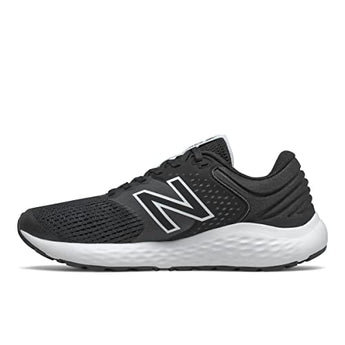 New Balance Women's 520 V7 Running Shoe, Black/White, 8 Wide