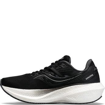 Saucony Women's Triumph 20 Running Shoe, Black/White, 8