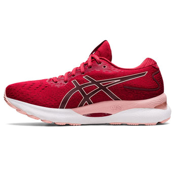 ASICS Women's Gel-Nimbus 24 Running Shoes, 9, Cranberry/Frosted Rose