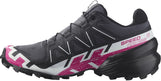 Salomon Speedcross 6 Hiking Shoes Womens Sz 7.5 Ebony/White/Very Berry