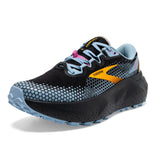 Brooks Women’s Caldera 6 Trail Running Shoe - Black/Blue/Yellow - 9.5 Medium