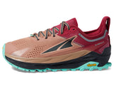 ALTRA Women's AL0A7R74 Olympus 5 Trail Running Shoe, Brown/Red - 8.5 M US