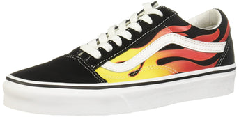 Vans Old Skool¿ (Flame) Black/Black/True White Men's 6.5, Women's 8 Medium