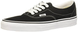 VANS 0EWZBLK Unisex Era Canvas Skate Shoes, Black, 9.5 Women / 8 Men