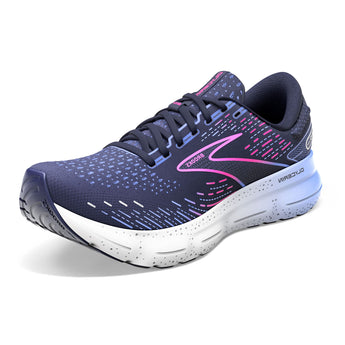 Brooks Women's Glycerin 20 Neutral Running Shoe - Peacoat/Blue/Pink - 8.5 Medium
